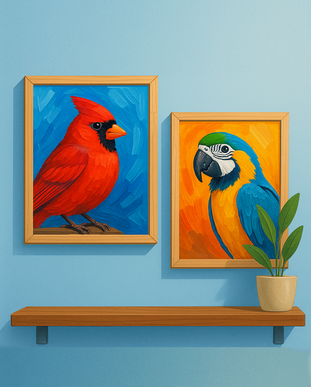 cuadros personalizados y retratos para amantes de pájaros